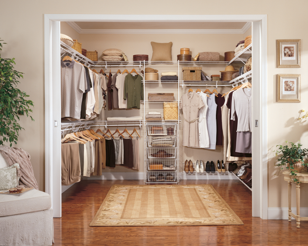 Lovely-beige-walk-in-closet-design-inspiration-with-hanging-and-basket-storage-system-also-hardwood-flooring-attractive-walk-in-closet-with-an-fabulous-modern-design